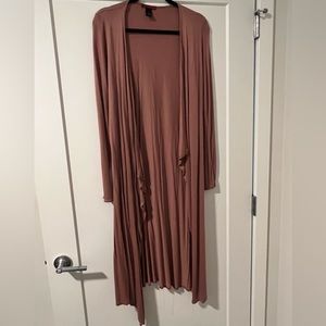 Size small light tan long sleeve light duster